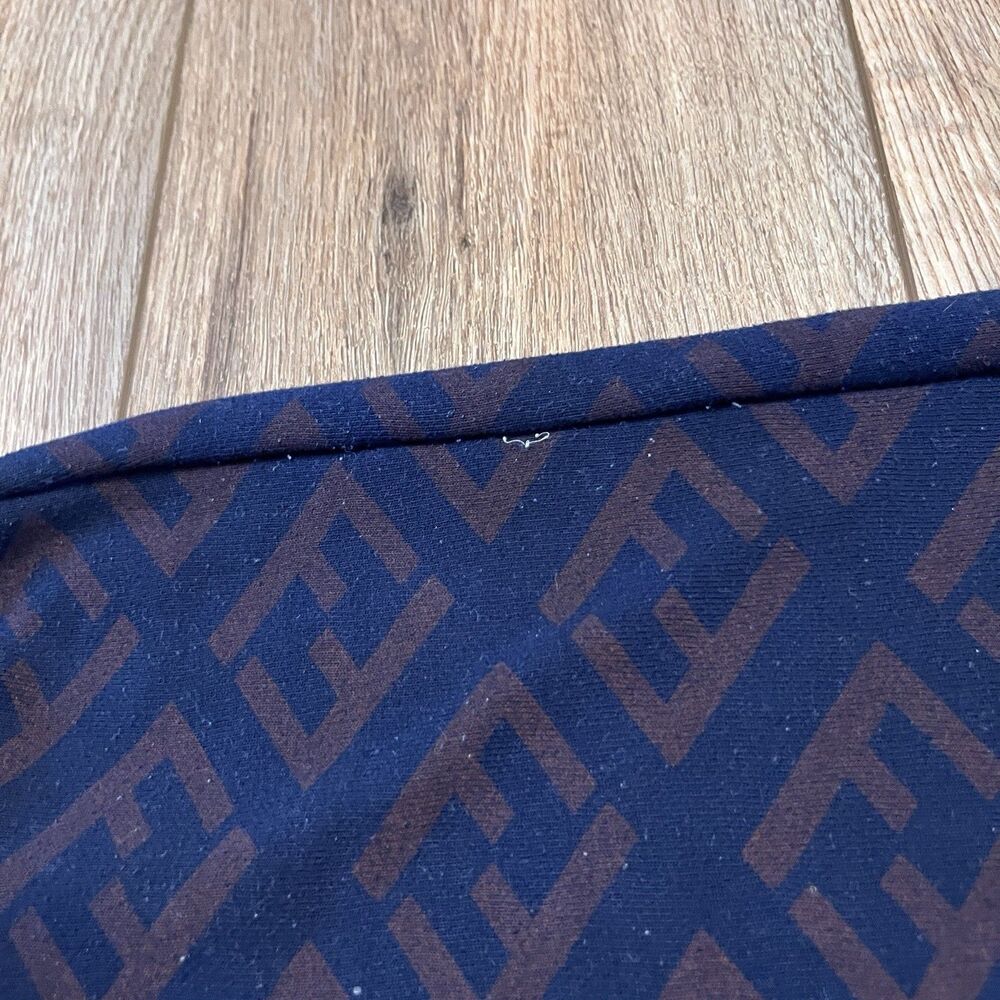 Fendi Roma Navy Blue Joggers Loung Sweatpants Monogram Logo Size S (28x29) - Picture 5 of 9